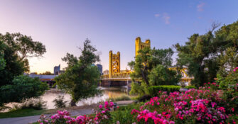 West Sacramento with Bridge