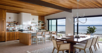 Kitchen Dining Room in Camano Island Cabin by Shannon Adamson