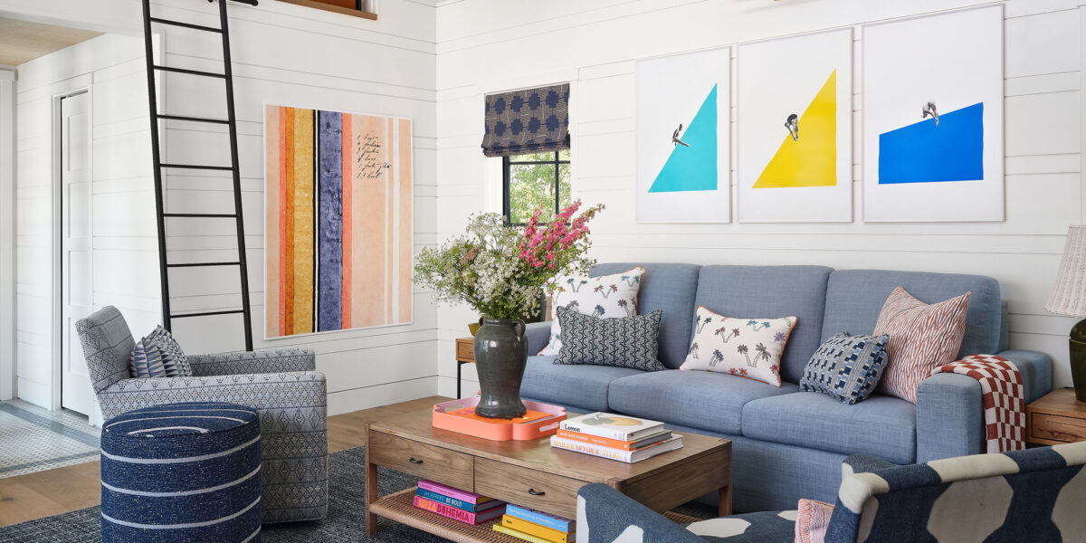 Living Room in Pool House by Design Alchemy