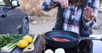 Rivian Camp Kitchen induction cooktop
