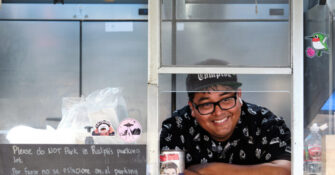 Rodolfo Barrientos Inside His Taco Truck