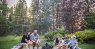 The Day family at West Glacier KOA