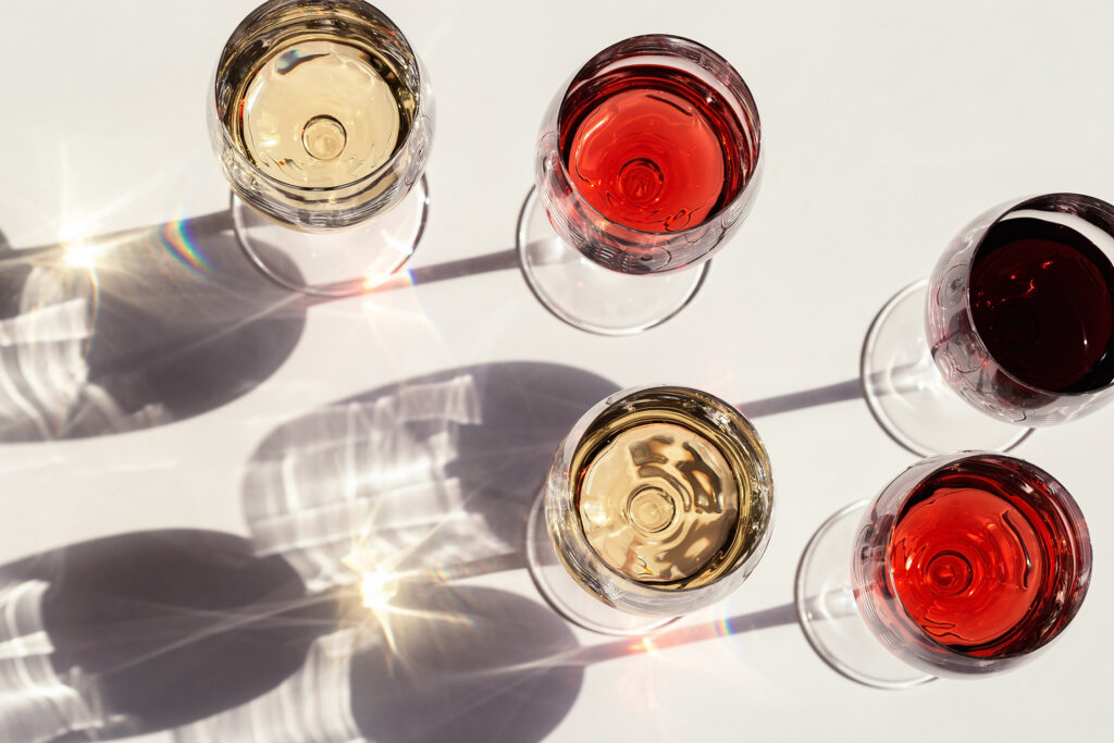 Wine Glasses Top View